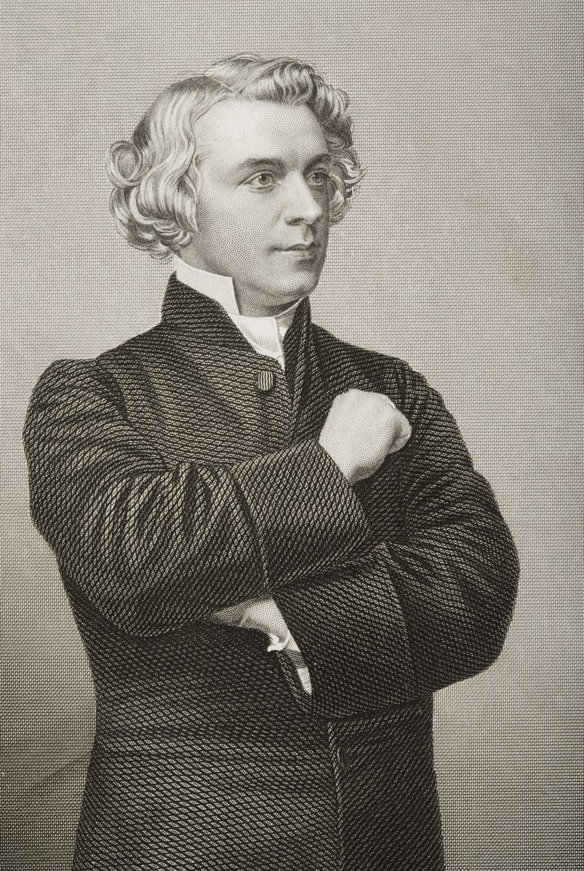 John Chippendall Montesquieu Bellew (1823-74), gravado por DJ Pound a partir de uma fotografia, de &39;A Sala de Desenho de Personagens Eminentes, Volume 2&39;, publicado em Londres, 1860 de John Jabez Edwin Paisley Mayall
