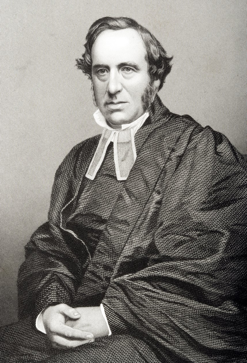 Trincheira de Richard Chenevix (1807-86) gravada por DJ Pound de uma fotografia, de &39;A Sala de Estar de Personagens Eminentes, Volume 2&39;, publicada em Londres, 1860 de John Jabez Edwin Paisley Mayall