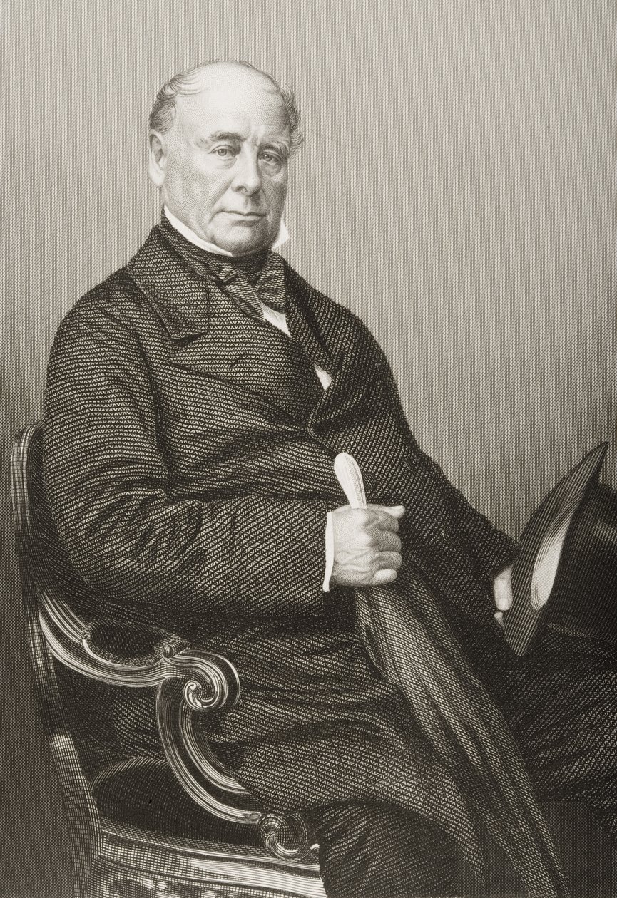Thomas Chandler Haliburton (1796-1865) gravado por DJ Pound de uma fotografia, de &39;A Sala de Estar de Personagens Eminentes, Volume 2&39;, publicado em Londres, 1860 de John Jabez Edwin Paisley Mayall