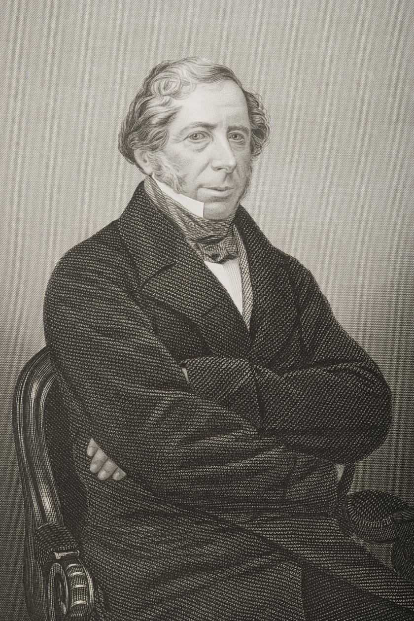 William Henry Wilson (1797-1871) 11º Lord Berners, gravado por DJ Pound a partir de uma fotografia, de "A Sala de Estar de Personagens Eminentes, Volume 2", publicado em Londres, 1860 de John Jabez Edwin Paisley Mayall