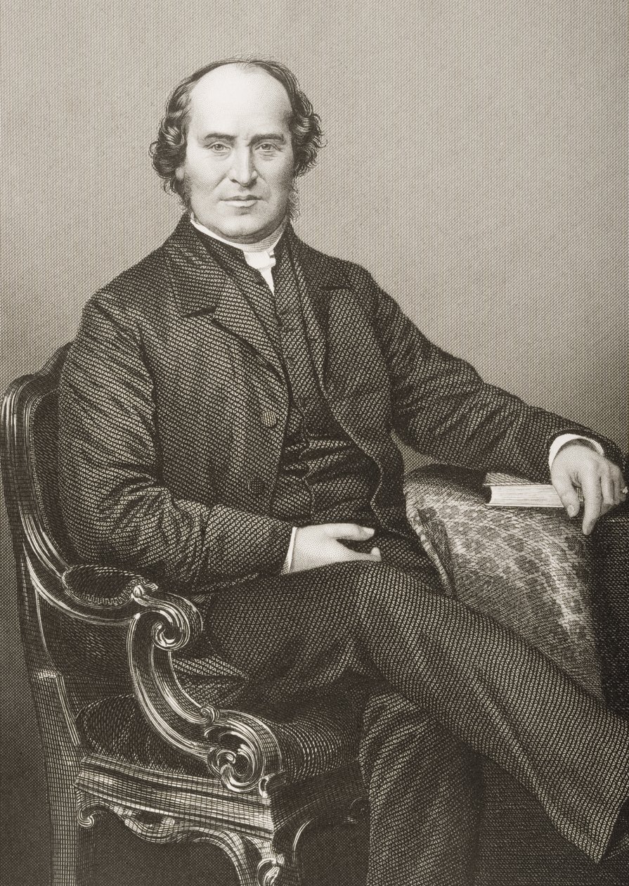 William Weldon Champneys (1807-75) gravado por DJ Pound de uma fotografia, de &39;A Sala de Estar de Personagens Eminentes, Volume 2&39;, publicado em Londres, 1860 de John Jabez Edwin Paisley Mayall