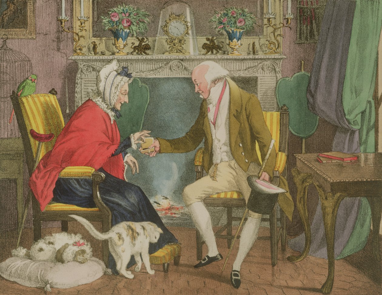 A pitada de rapé, pub. por Rodwell e Martin, 1821 de John James Chalon