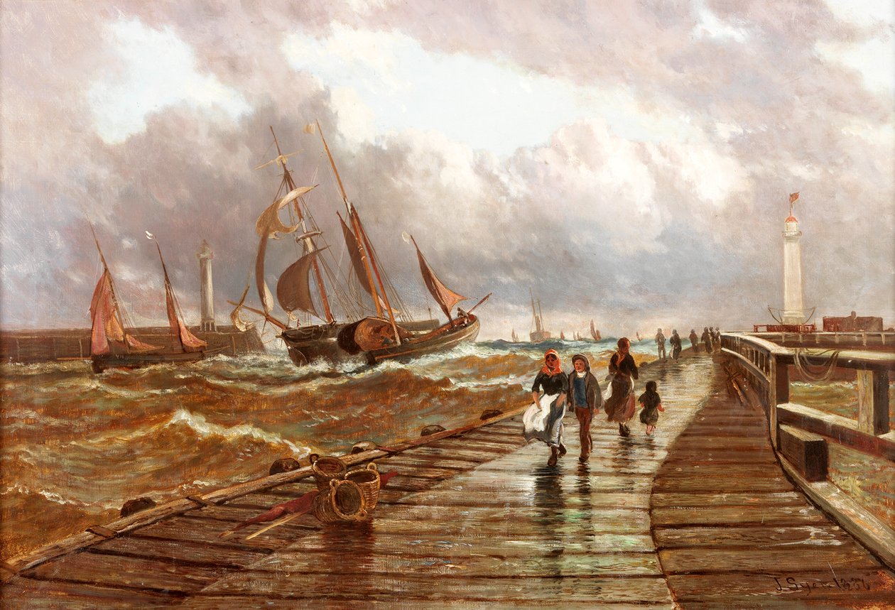 Sunderland Piers, 1843, 1886 de John James Syer
