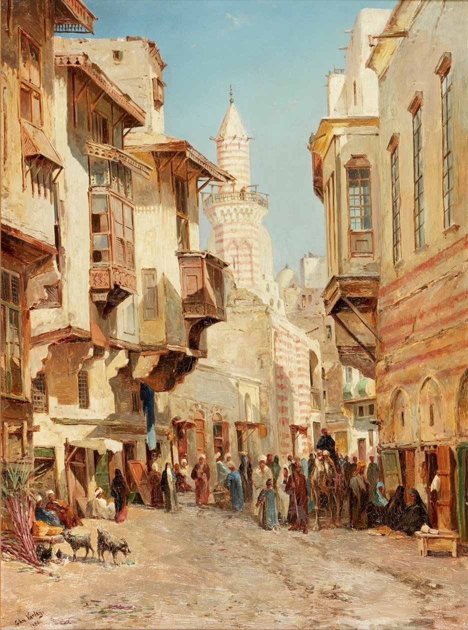 A Mesquita de Emir Mindar, Cairo, 1880 de John Jnr. Varley