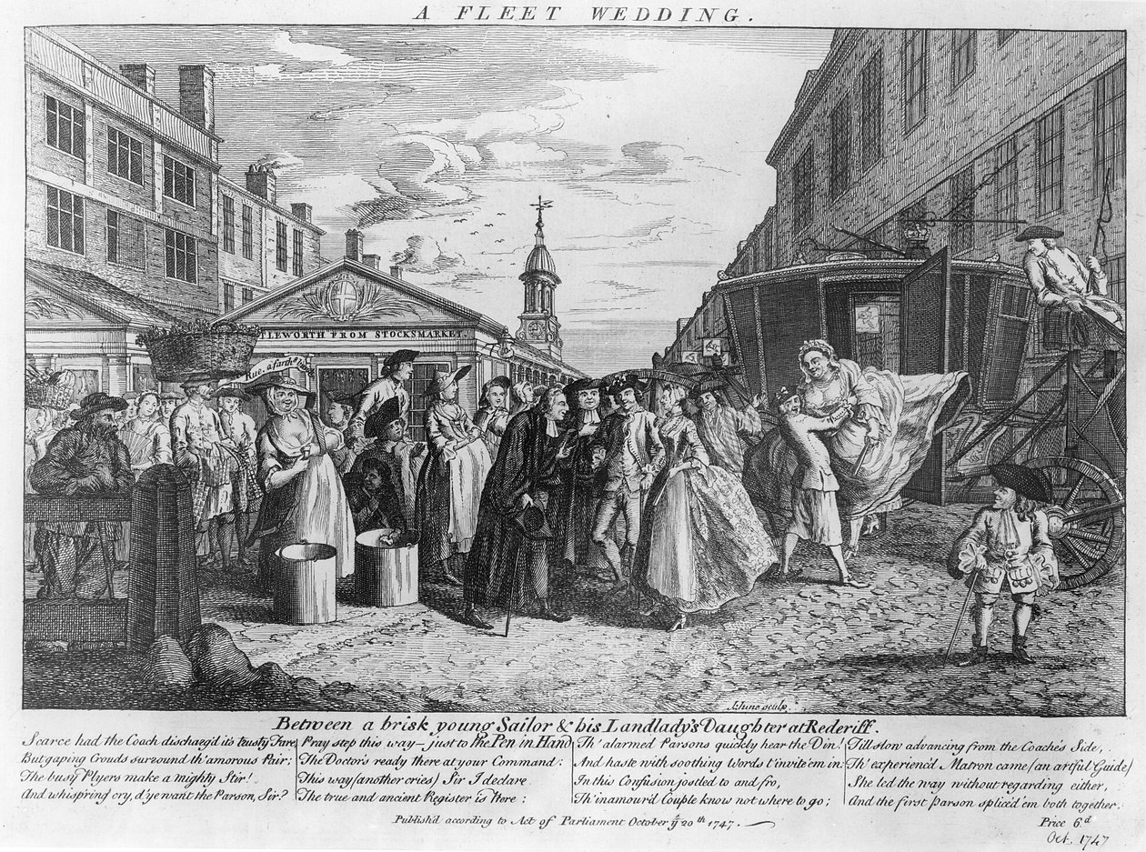 Um casamento da frota, 1747 de John June