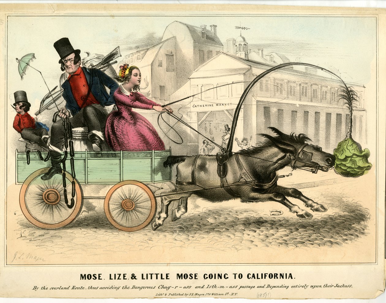Mose, Lize e Little Mose Indo para a Califórnia, 1849 de John L. Magee