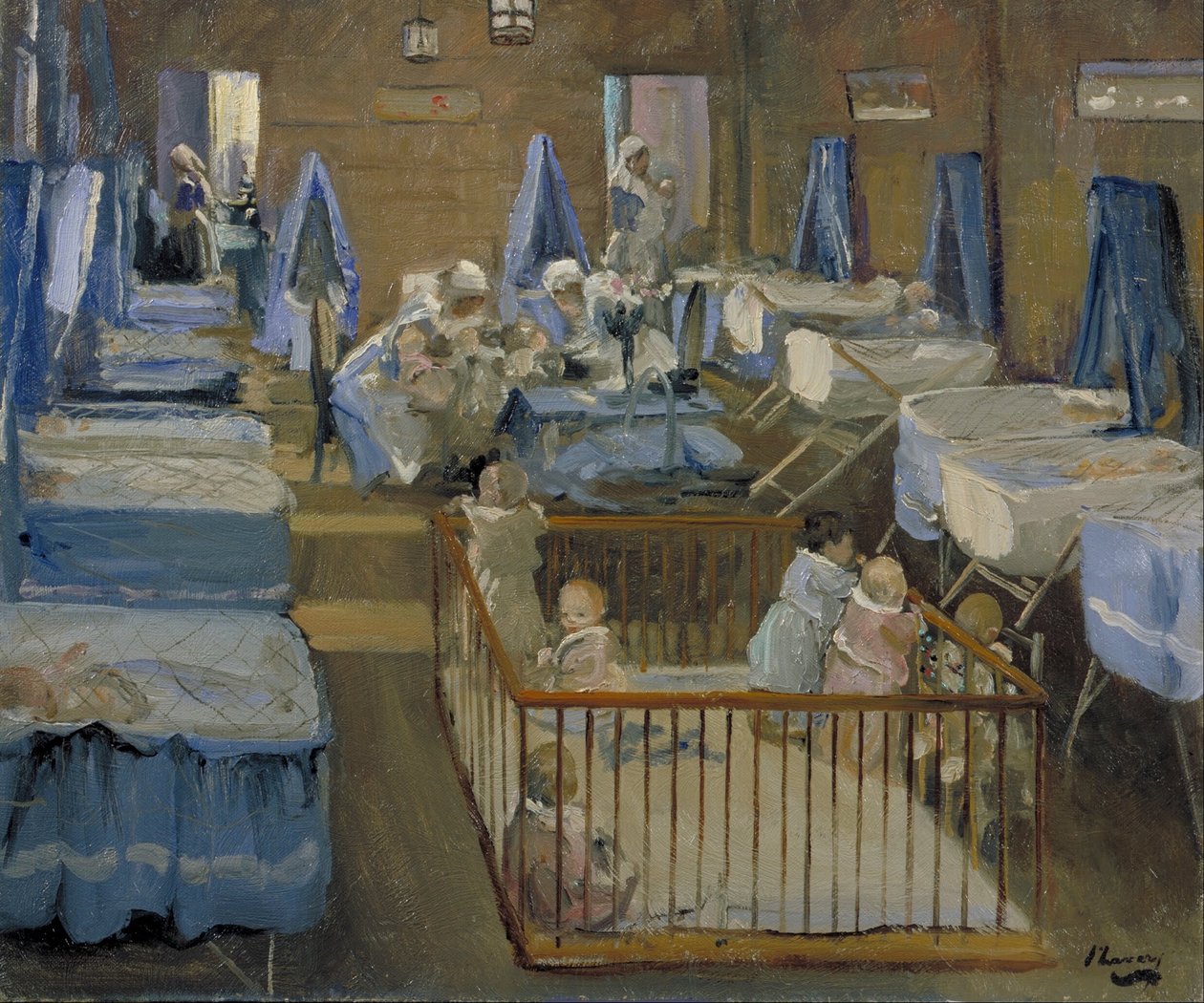 Lady Henrys Crêche, Woolwich de John Lavery