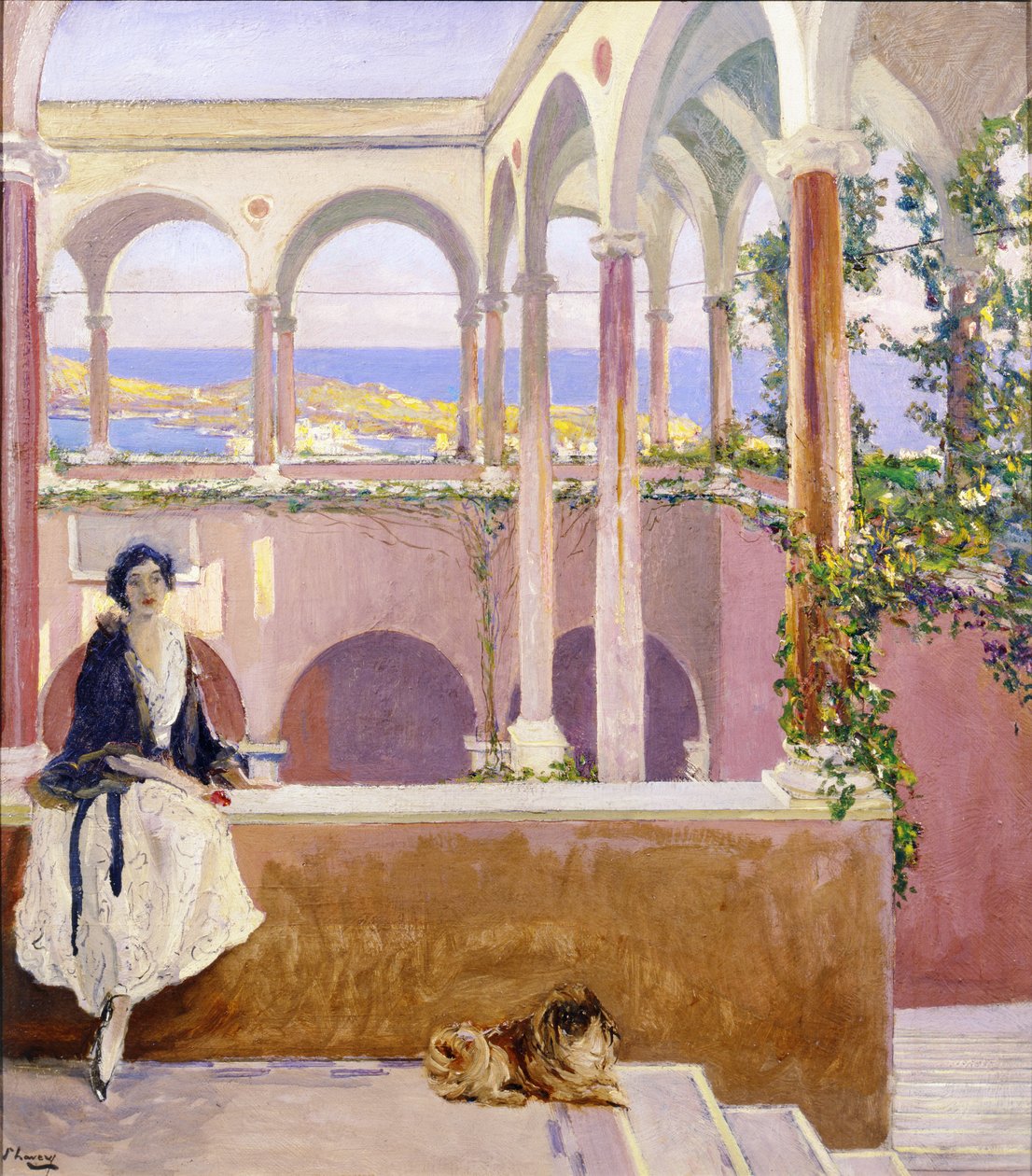 Na Riviera, 1920 de John Lavery