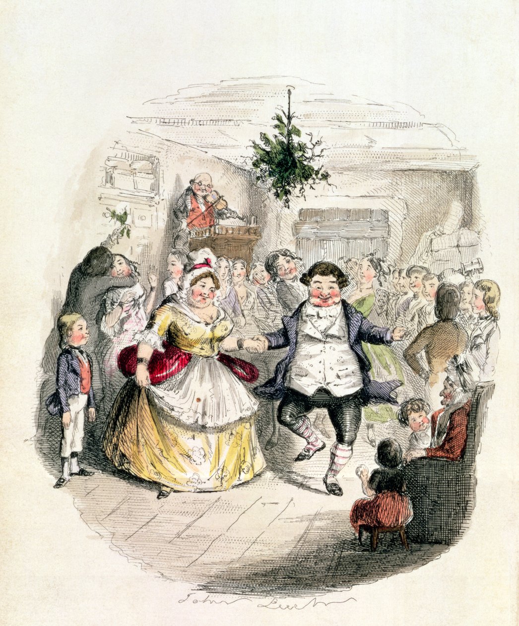 Bola do Sr. Fezziwig, de &39;A Christmas Carol&39; de Charles Dickens (1812-1870) 1843 de John Leech