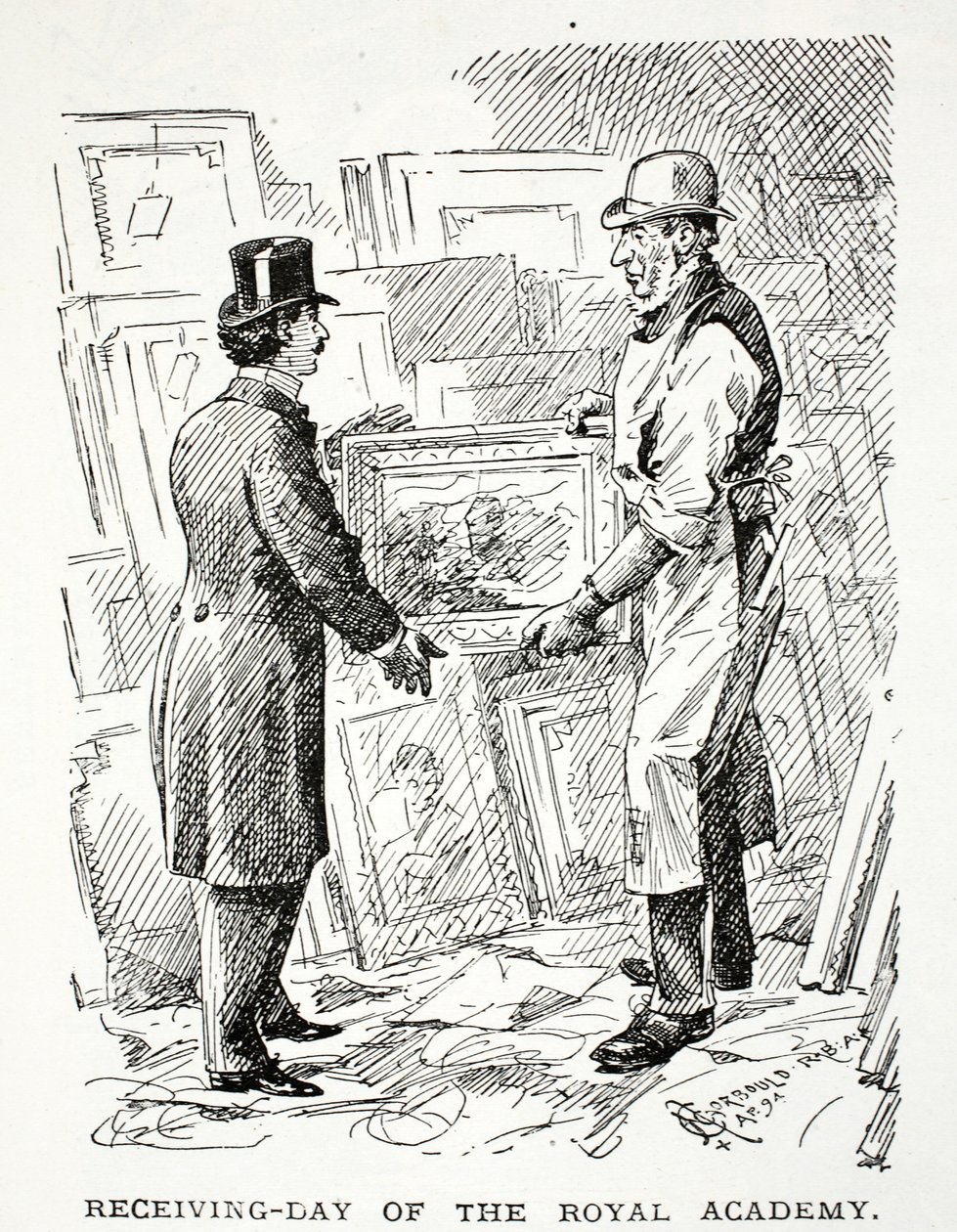 Dia de recebimento da Royal Academy de John Leech