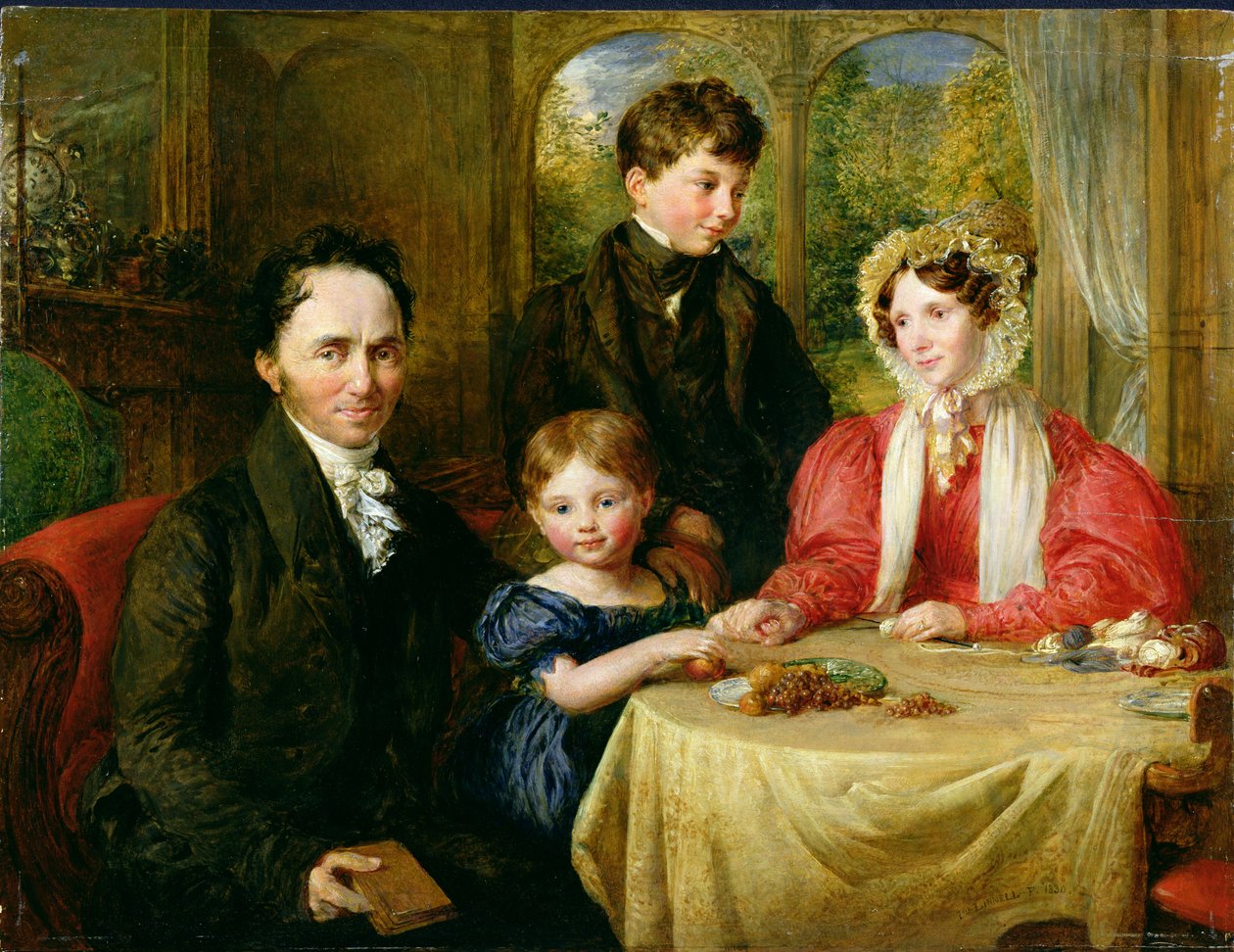 WA Garrett e a Família, 1830 de John Linnell