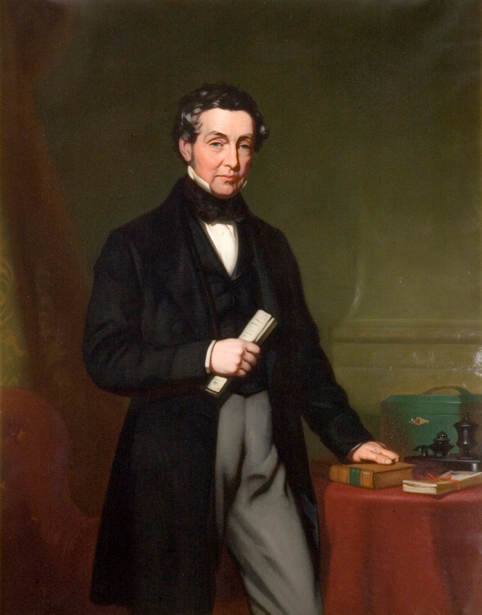 Uma versão recortada de um retrato de Charles Gray Round (1797 - 1867) de John Lucas