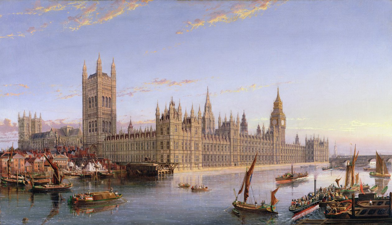 Vista de Westminster de Lambeth, 1859 de John MacVicar Anderson
