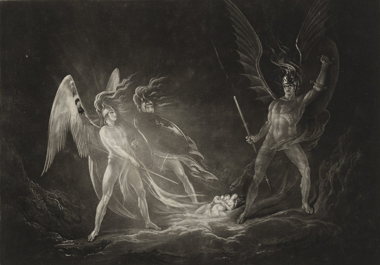 Eves Dream - Satanás despertado, c.1827 (mezzotint) de John Martin