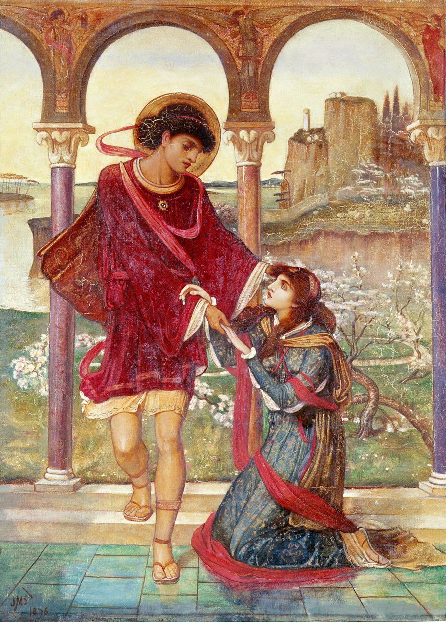Tristão e Iseult, 1876 de John Melhuish Strudwick