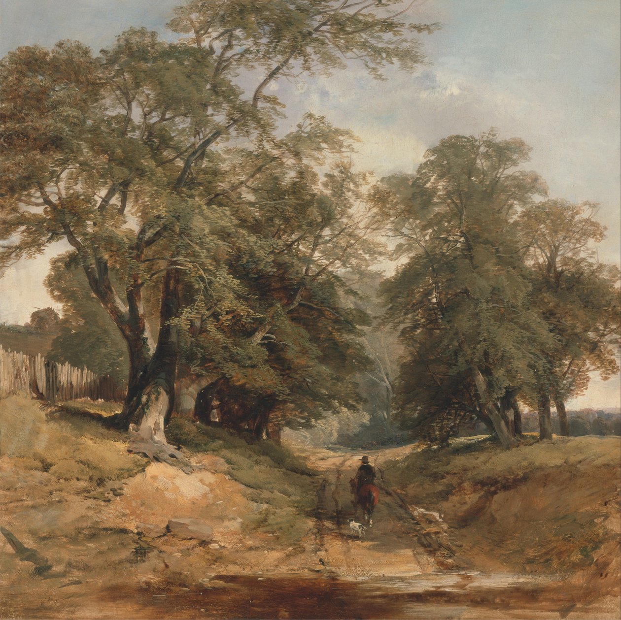 Uma paisagem com um cavaleiro de John Middleton