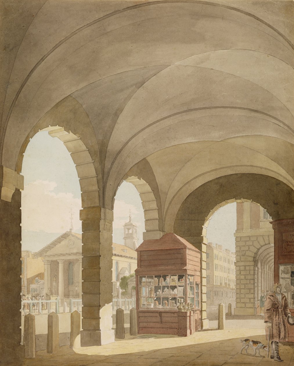 São Paulo, Covent Garden c.1765-75 (grafite e wc no papel) de John Miller