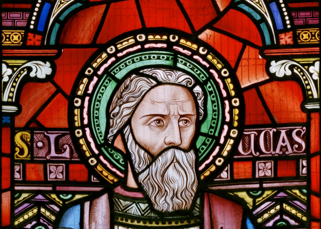 Crick, detalhe East Window, Lavers & Barraud, John Millner Allen (1827-1902), São Lucas, 1863 de John Millner Allen