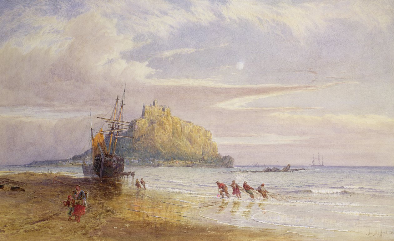 Uma noite de setembro, St Michael&39;s Mount, Cornwall de John Mogford