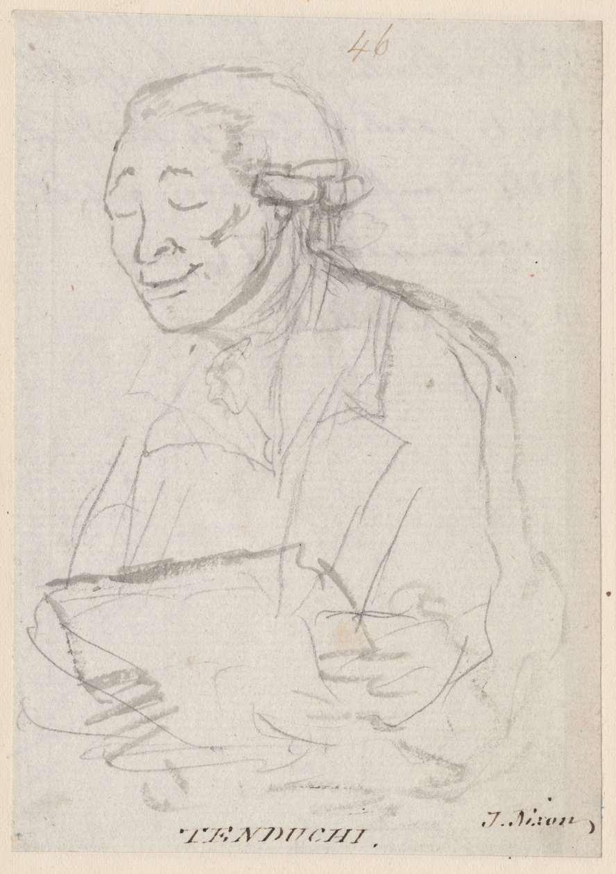 Tenducci, c.1785 (lápis e lavagem no papel) de John Nixon