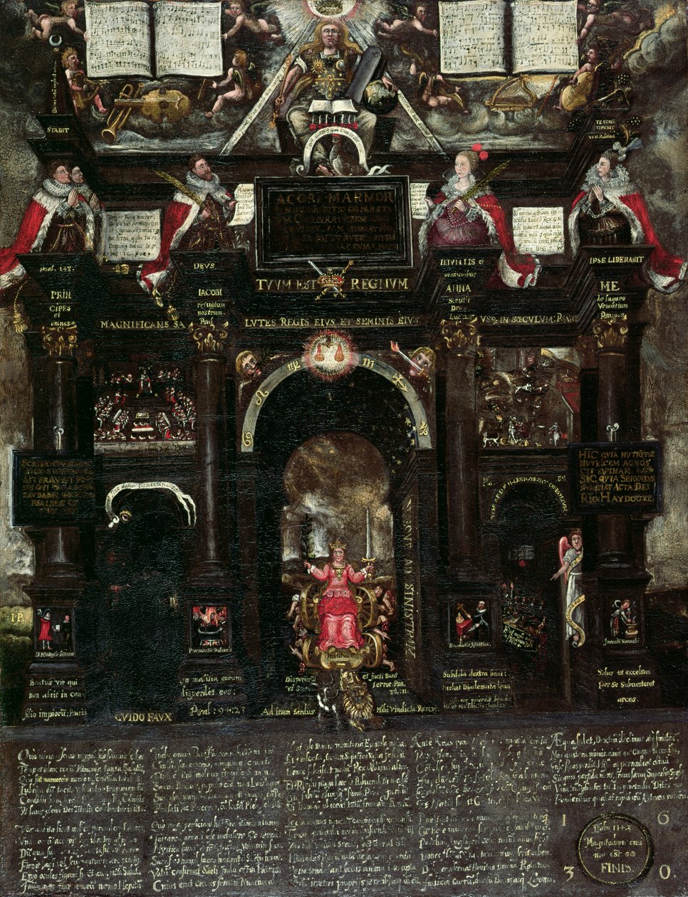 Uma alegoria do Guy Fawkes (1570-1606) enredo, 1630 de John Percivall