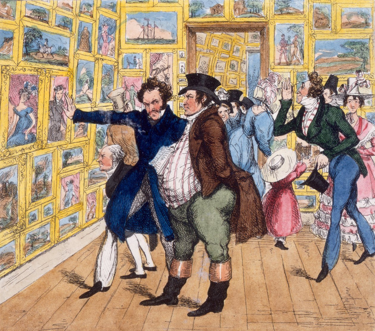Concepção além da expressão, ou o apelo da crítica pictórica, 1829 (gravura colorida) de John Phillips