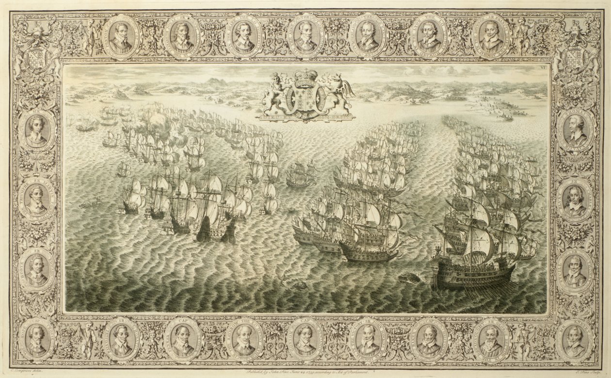 Armada (gravura de uma tapeçaria), 1739 de John Pine
