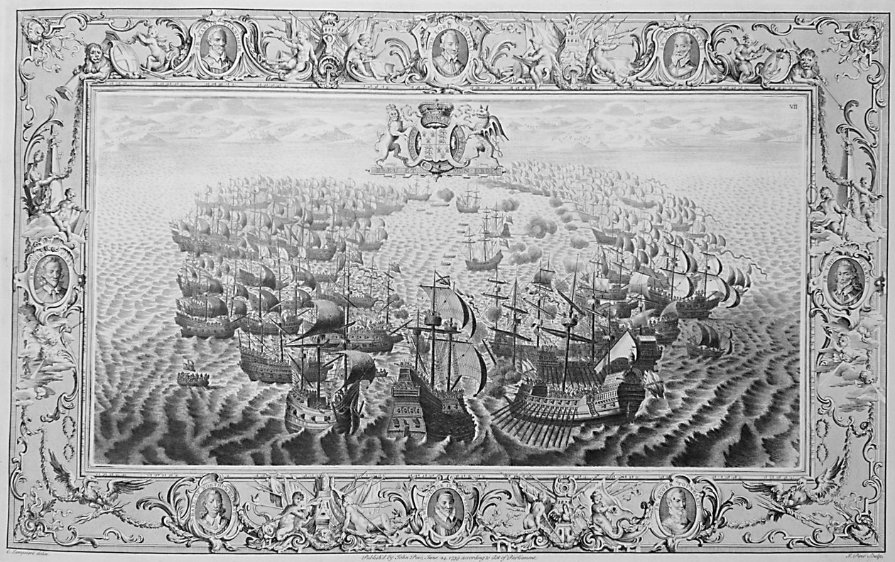 Armada (gravura de uma tapeçaria), 1739 de John Pine
