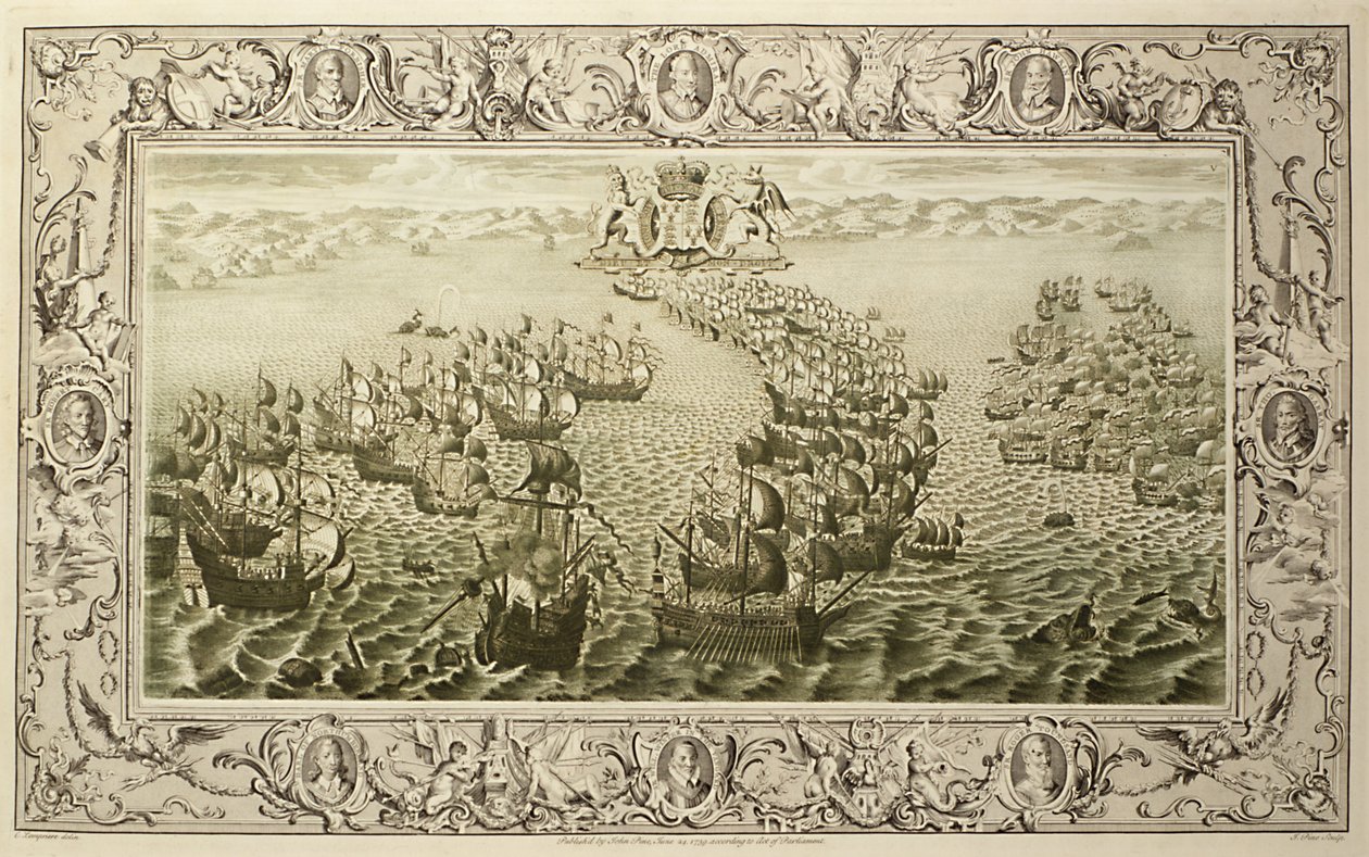 Armada (gravura de uma tapeçaria), 1739 de John Pine