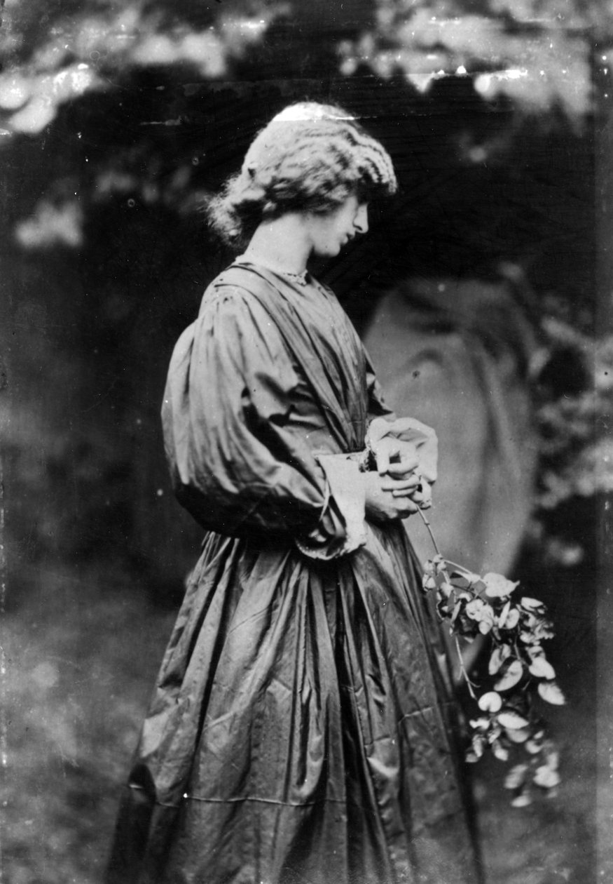 Jane Morris, posada por Dante Gabriel Rossetti, 1865 (impressão albumen) de John R. Parsons