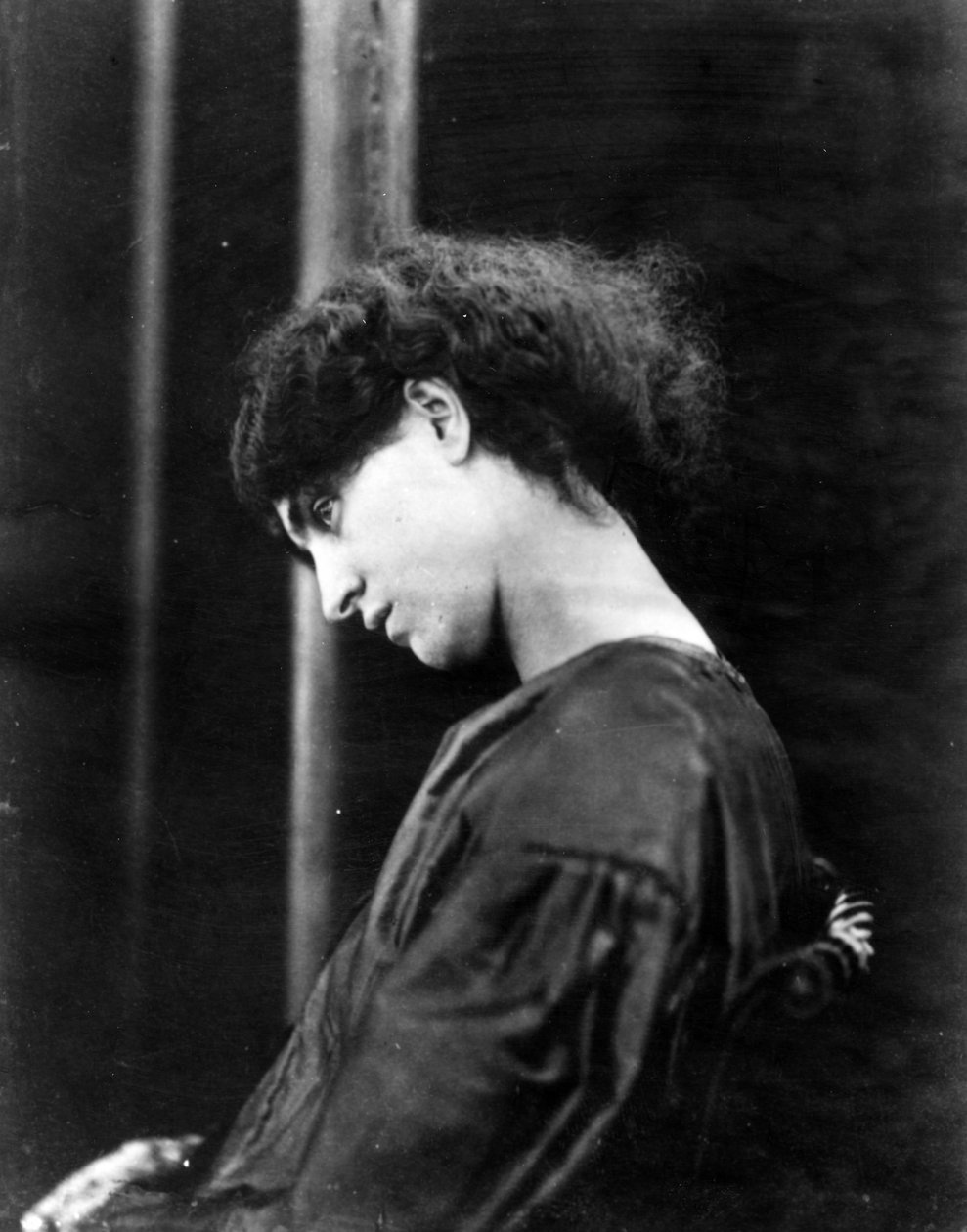 Jane Morris, posada por Dante Gabriel Rossetti, 1865 (impressão albumen) de John R. Parsons