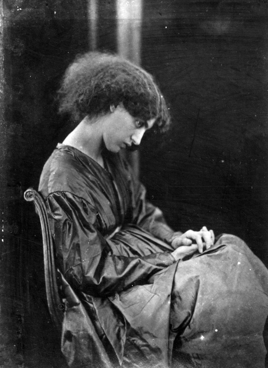 Jane Morris, posada por Dante Gabriel Rossetti, 1865 (impressão albumen) de John R. Parsons