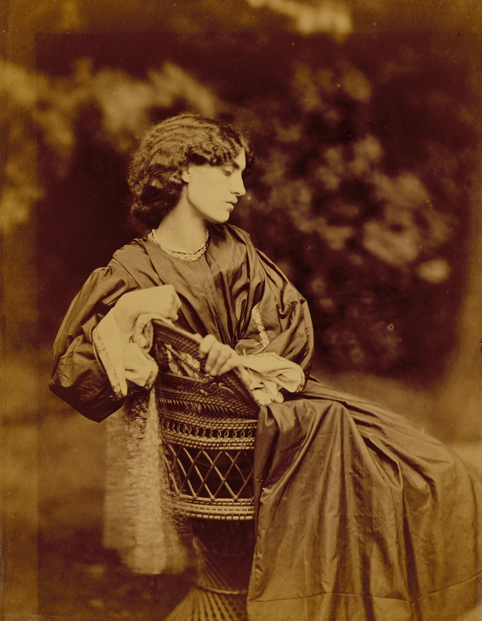 Retrato de Jane Morris (1839-1914) 1865 (impressão albumen) (ver também 265085) de John R. Parsons