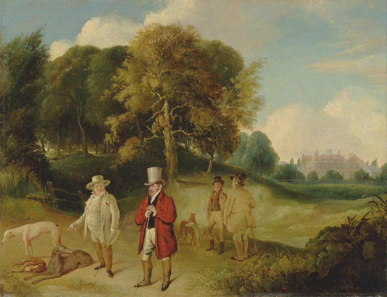JMW Turner e Walter Fawkes no Farnley Hall de John Robert Wildman