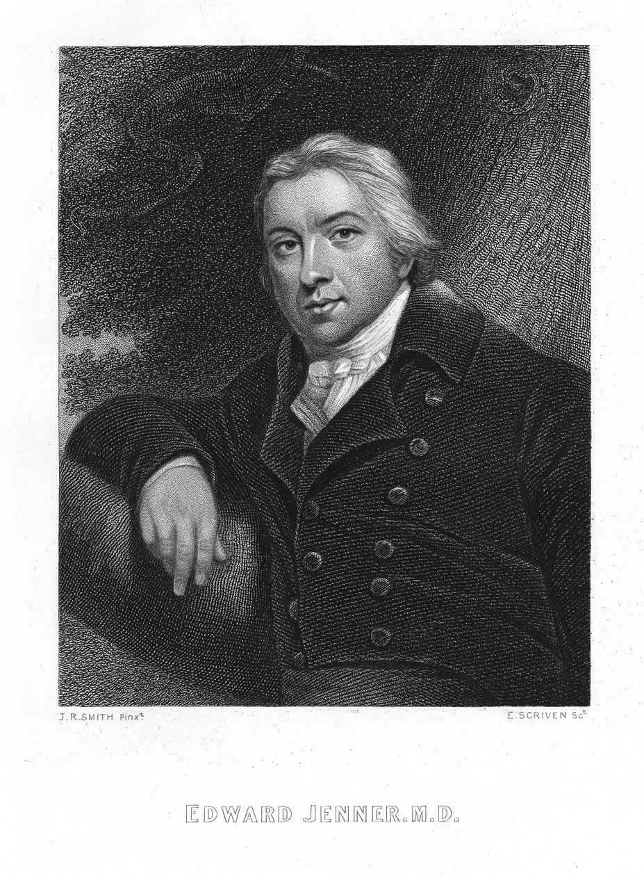 Edward Jenner, gravado por E. Scriven de John Raphael Smith