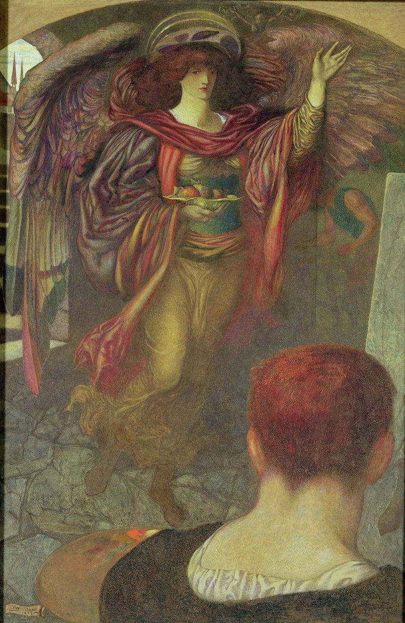 A visão do pintor: Angela Dorothea, 1903 de John Riley Wilmer