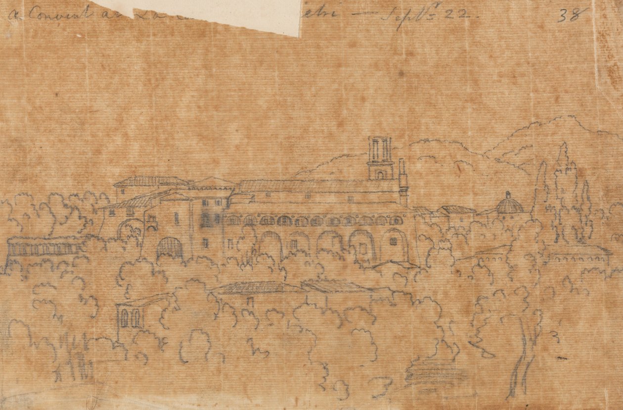 Um convento em La Cava perto de Vietri, 22 de setembro de John Robert Cozens