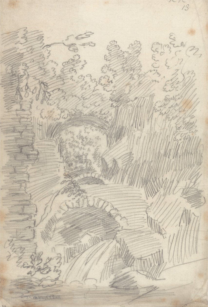 Um ravina rochosa de John Robert Cozens