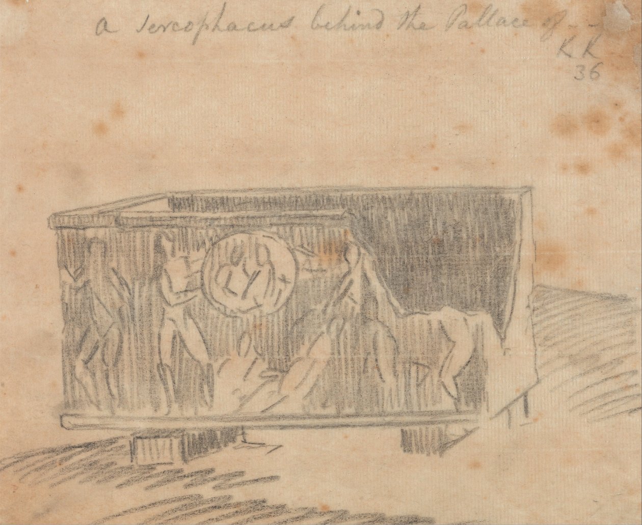 Um sarcófago por trás do palácio de John Robert Cozens