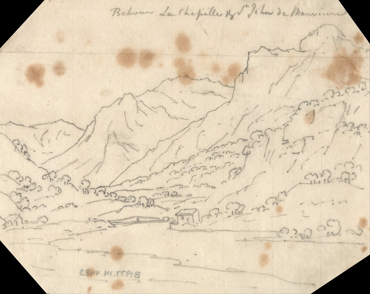Entre a capela e St. John de Maurienne de John Robert Cozens