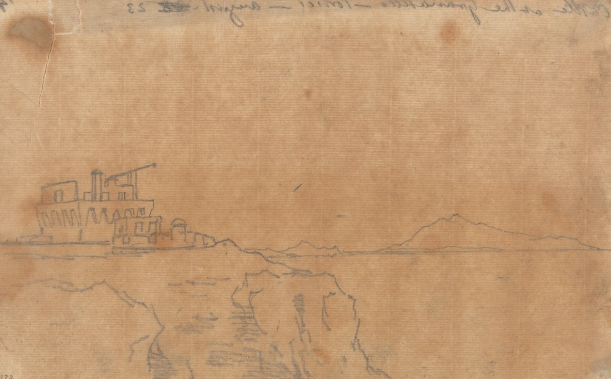 Castelo no Granatello, Portici, 23 de agosto de John Robert Cozens