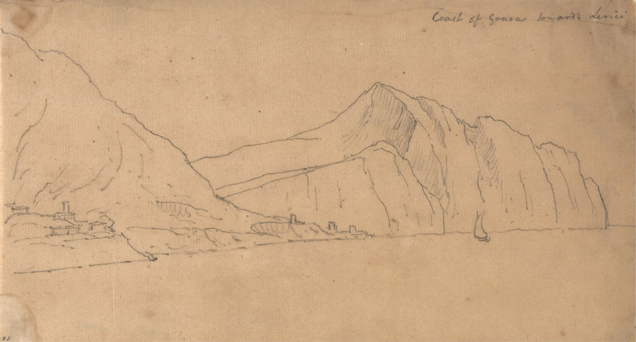 Costa de Gênova em direção a Lerici de John Robert Cozens
