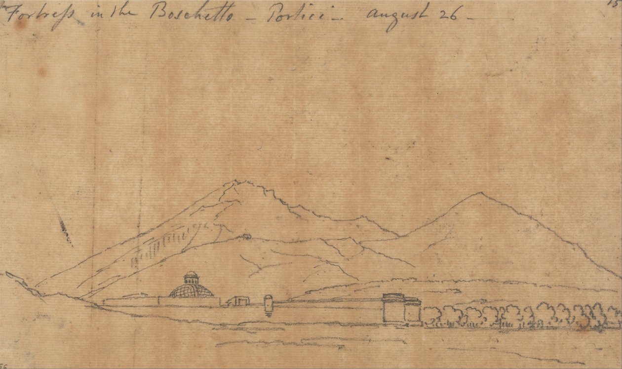Fortaleza no Boschetto, Portici, 26 de agosto de John Robert Cozens