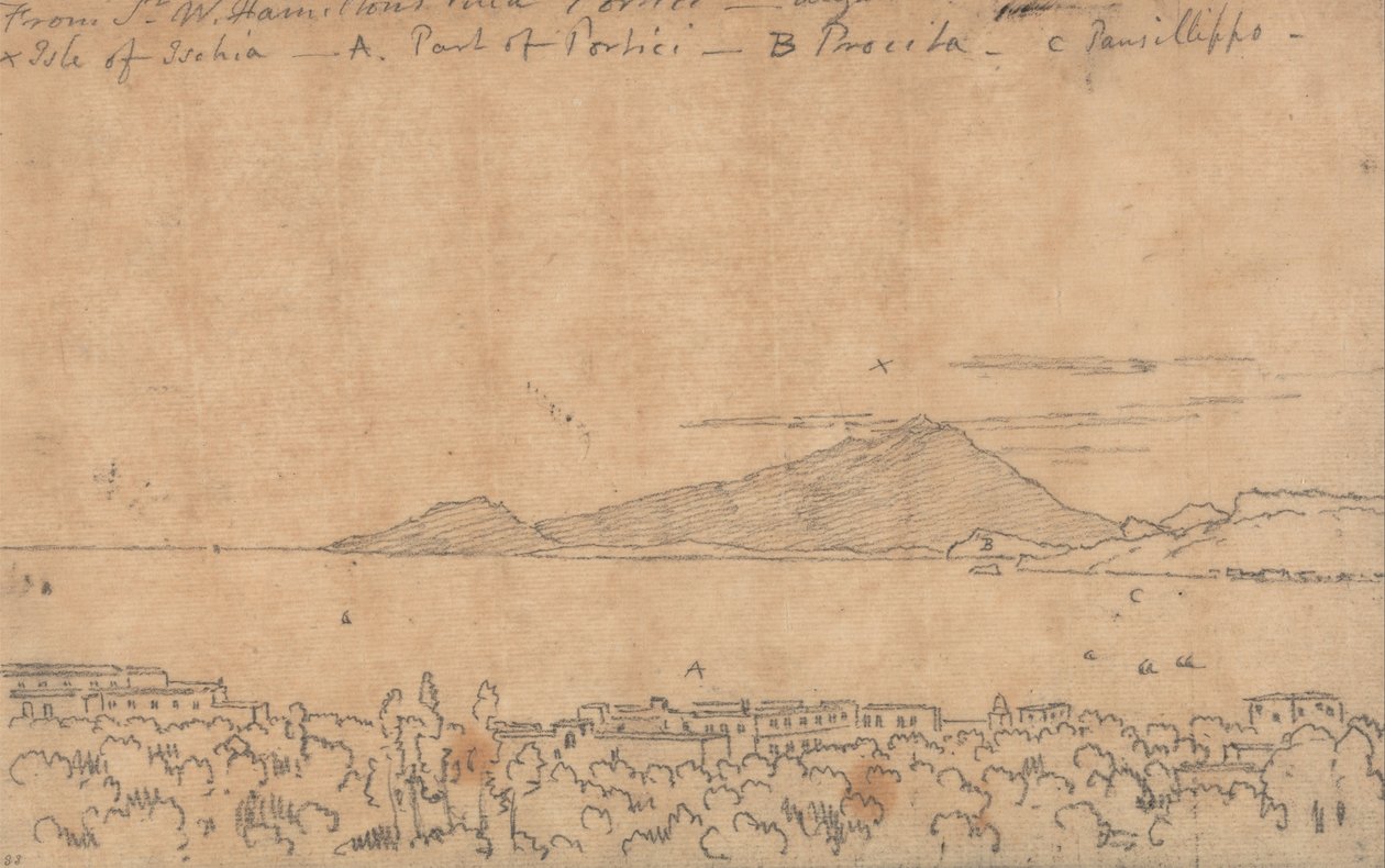 De Sir W. Hamiltons Villa, Portici, 12 de agosto de John Robert Cozens