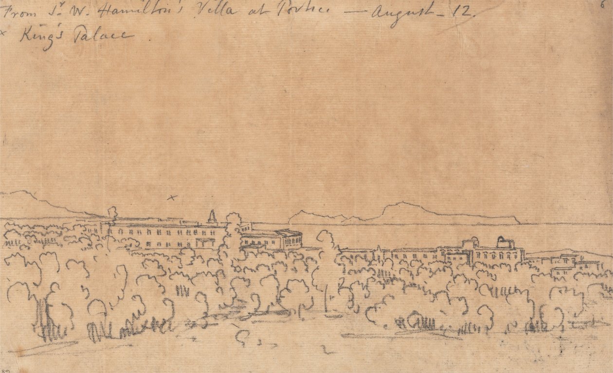 De Sir W. Hamiltons Villa em Portici, 12 de agosto de John Robert Cozens