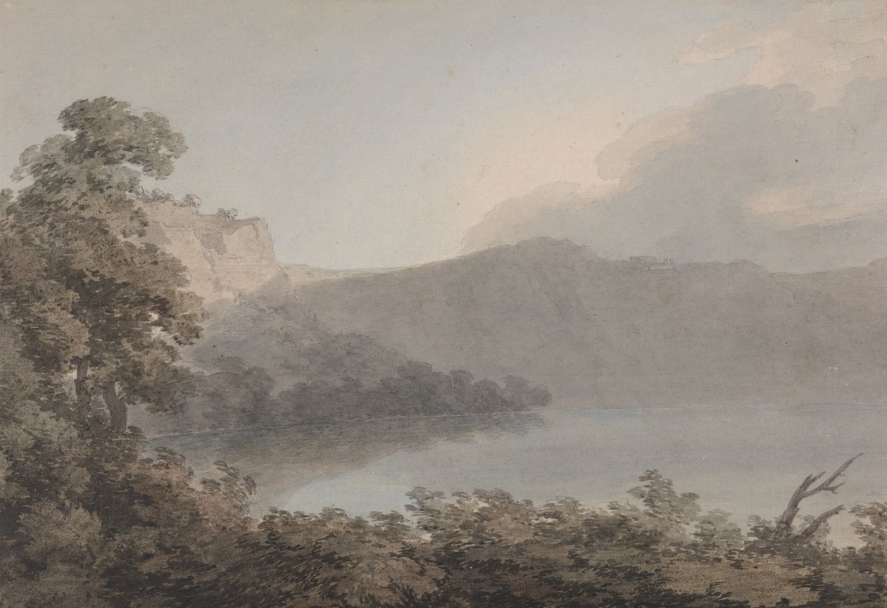 Lago de Vico entre Roma e Florença de John Robert Cozens