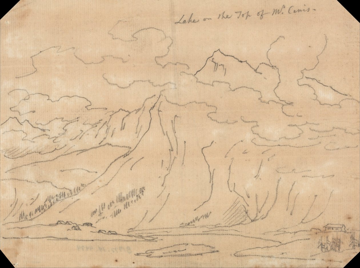 Lago no topo do Mont Cenis de John Robert Cozens
