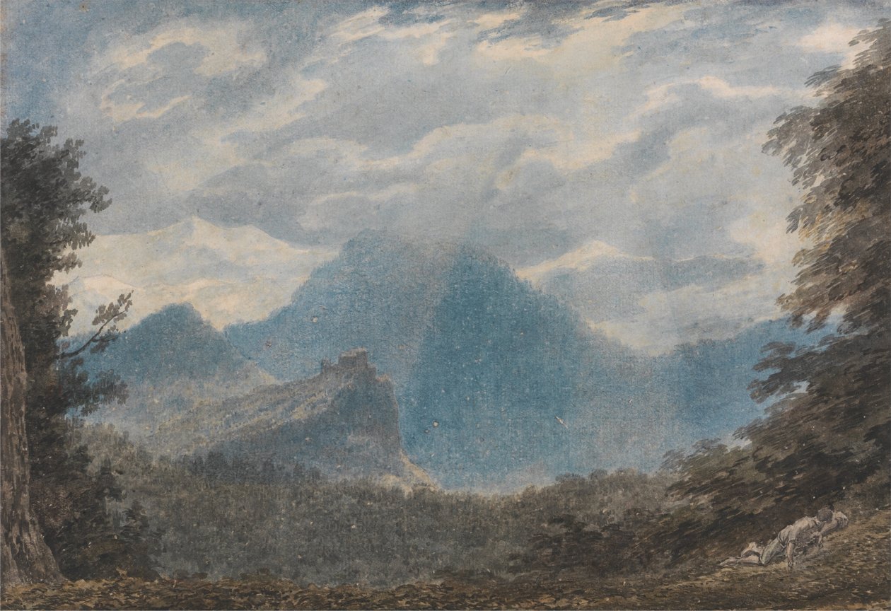 Monte da Madonna, perto de Argua de John Robert Cozens