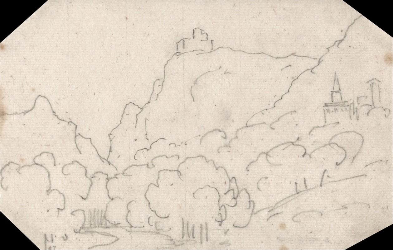 Mountain View com edifícios de John Robert Cozens