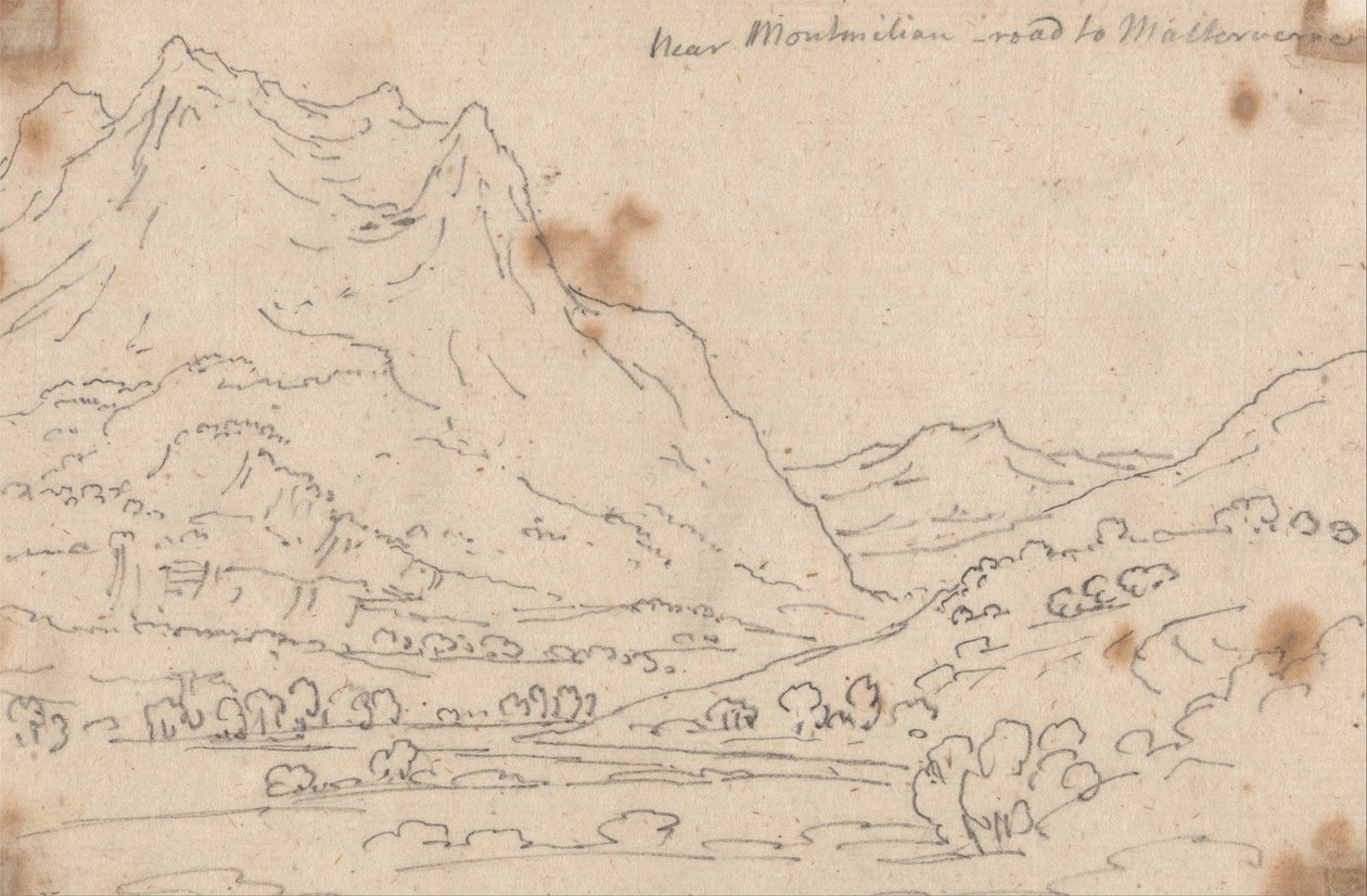 Perto de Montmilian, Road to Malterverne de John Robert Cozens